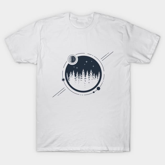 Forest. Geometric Style T-Shirt by SlothAstronaut